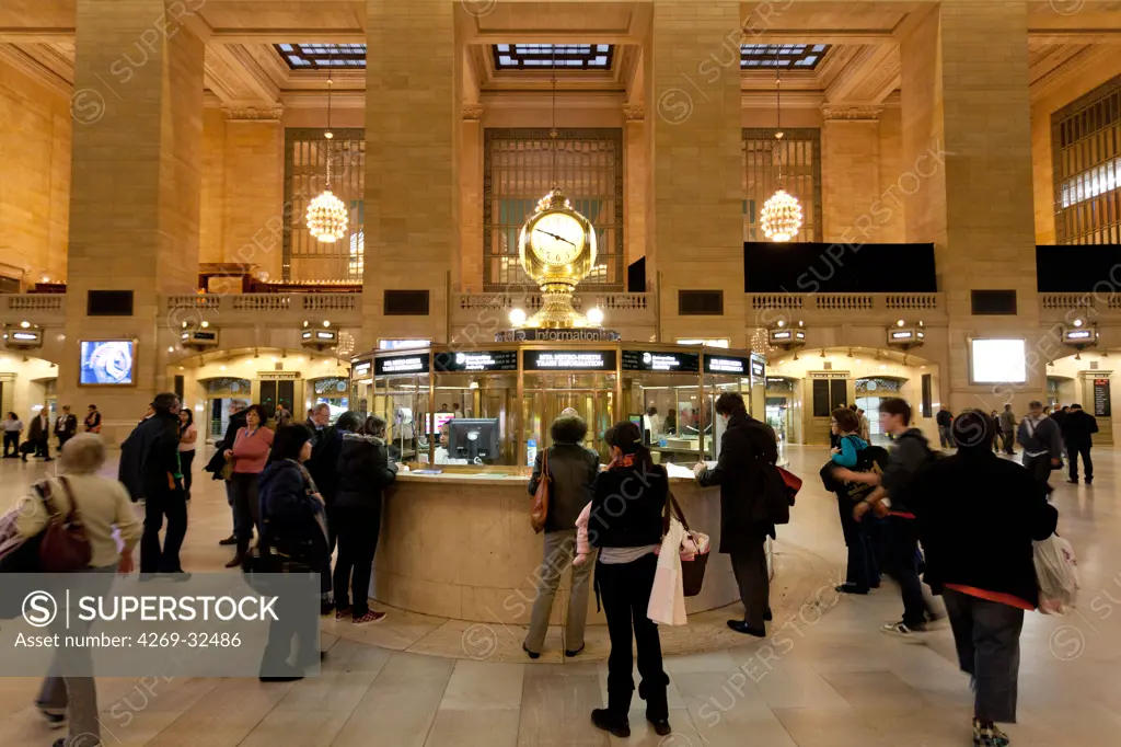 Main hall of Grand Central Terminal New York, USA.