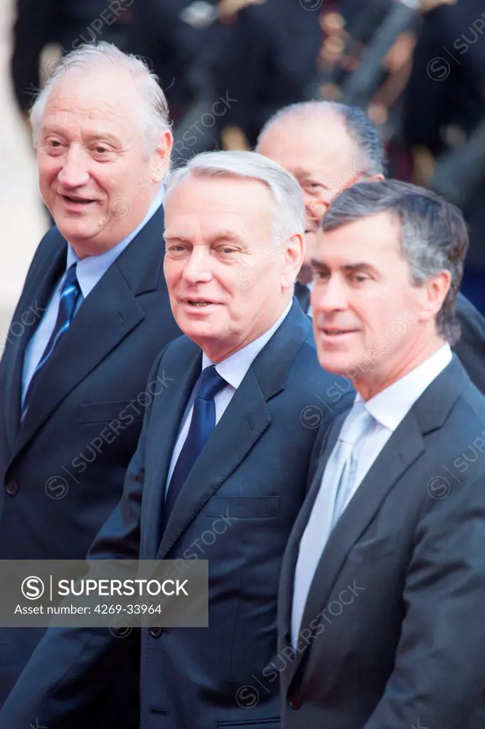 Jean-Marc Ayrault during the handover ceremony at the Elysée. May 15, 2012.