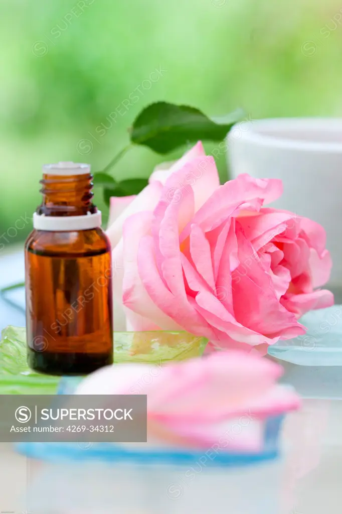 Rose essential oil.