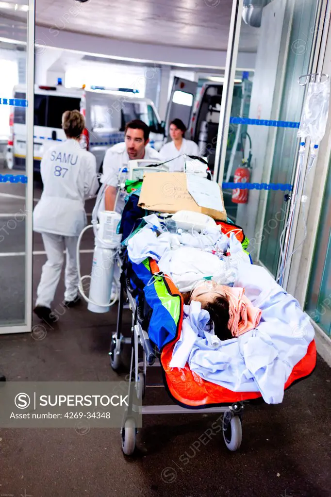 Emergency Medical Services. Limoges hospital, France.
