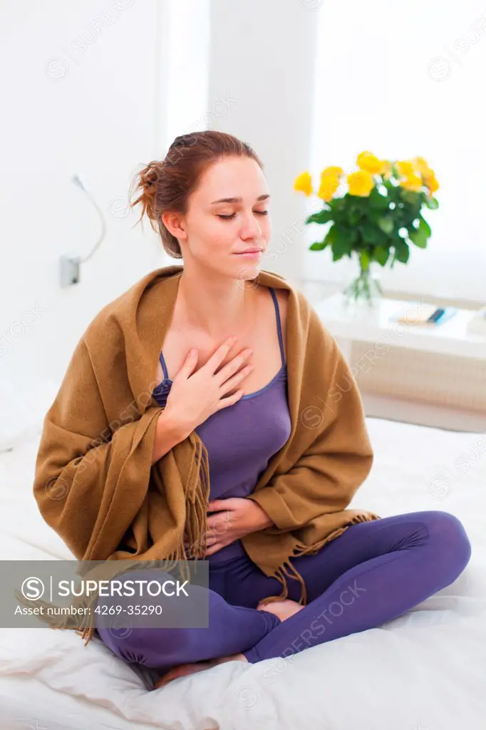 Woman breathing