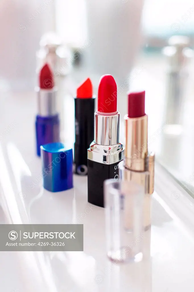 Still life with red lipsticks