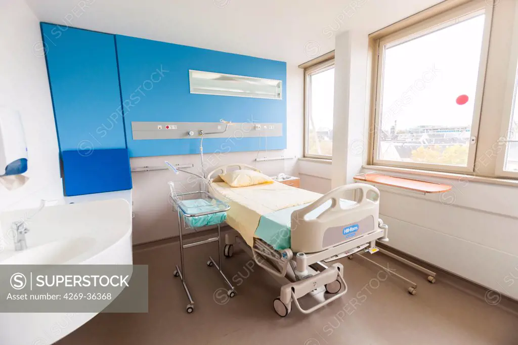 Empty room Maternity department, Cochin hospital, Paris, France