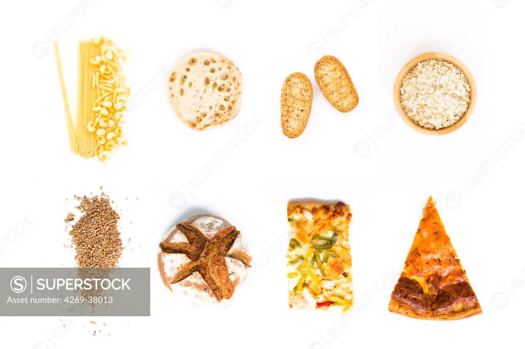 Foods containing gluten.
