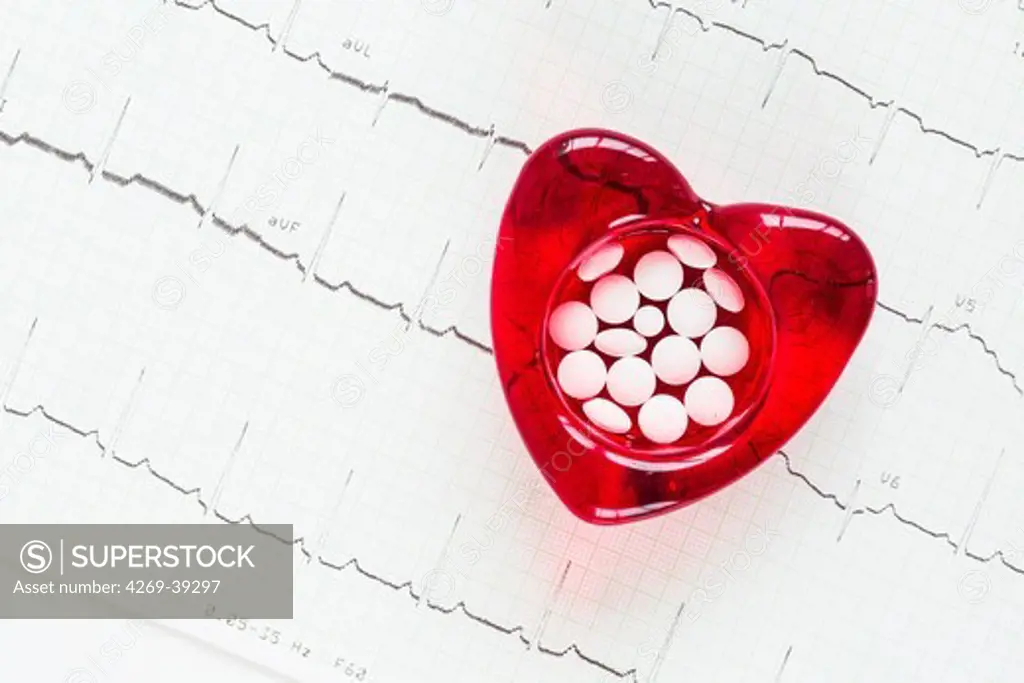 Heart drugs, conceptual image.