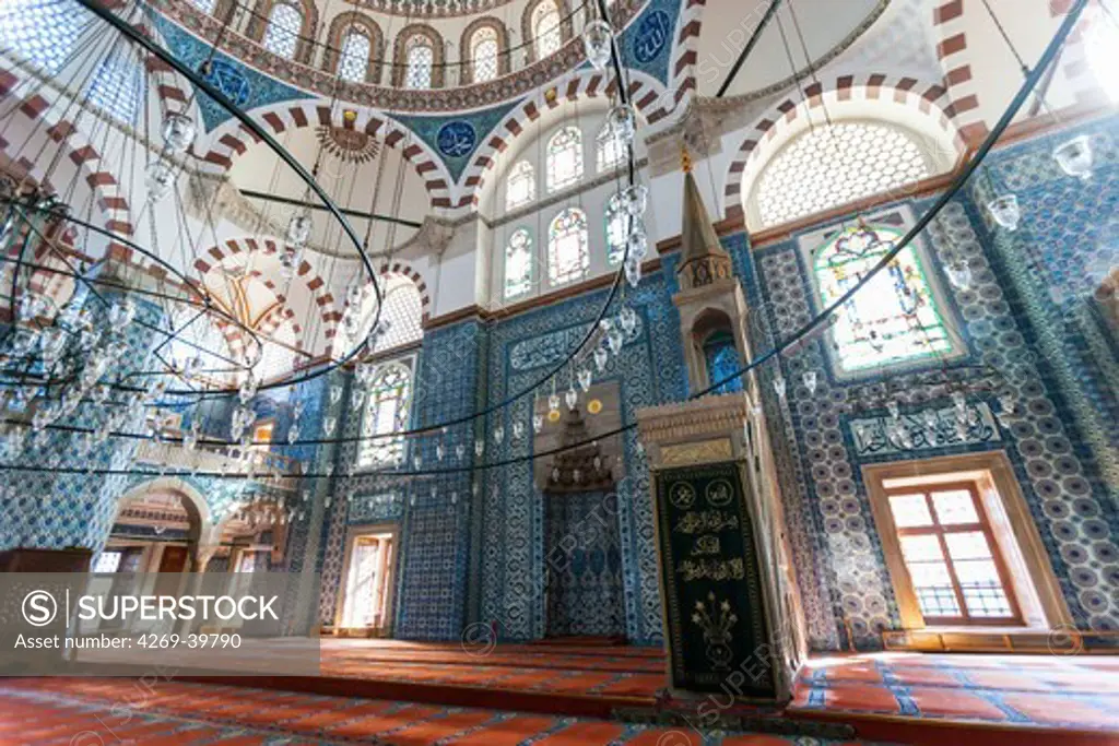 Rüstem Pacha mosque, Istanbul, Turquey.