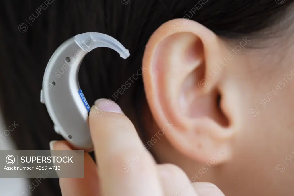Close up of a hearing aid.