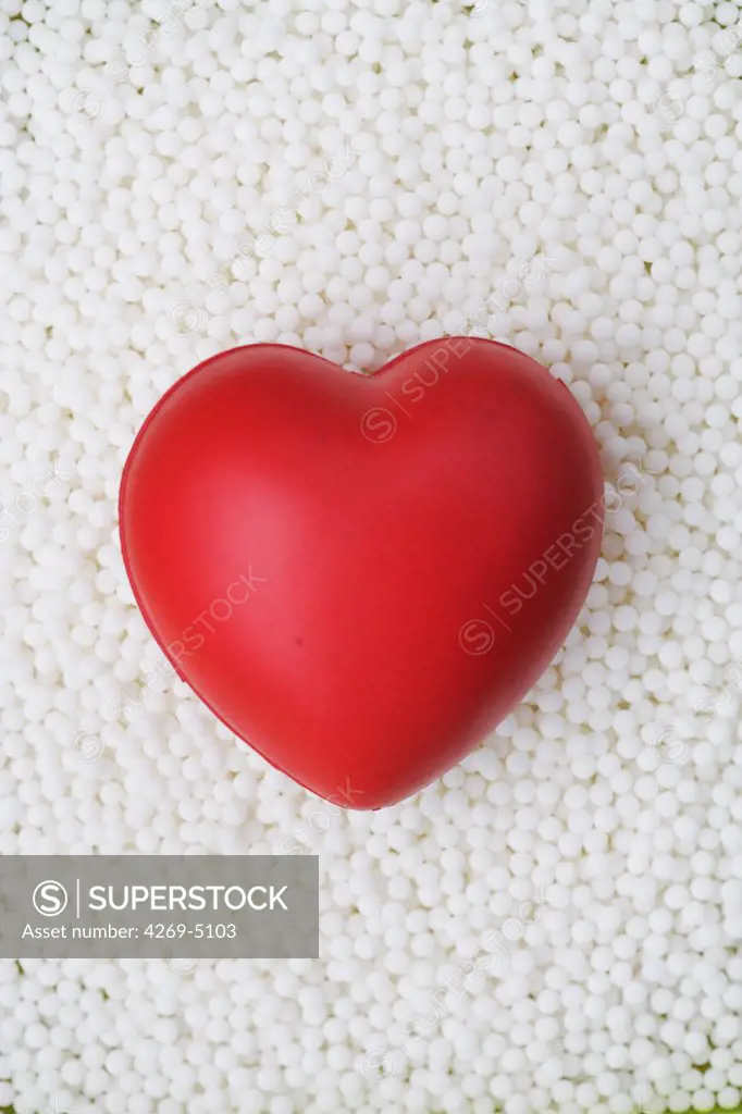 Heart and homeopathic pills.