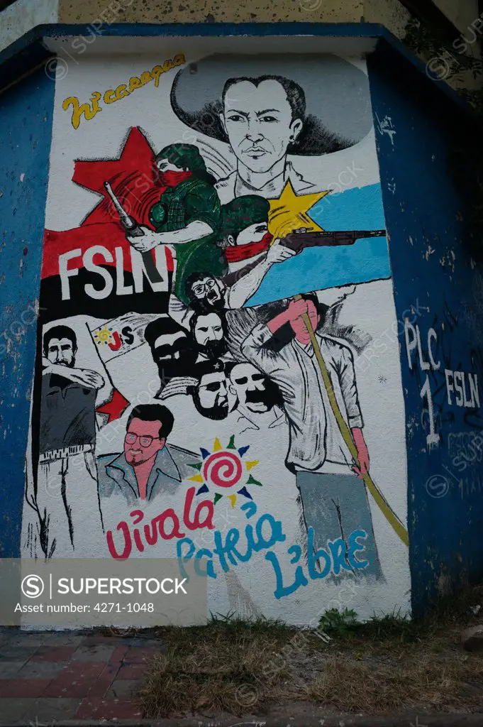 Nicaragua, Dipilto, FSLN wall graffiti in Nueva Segovia department