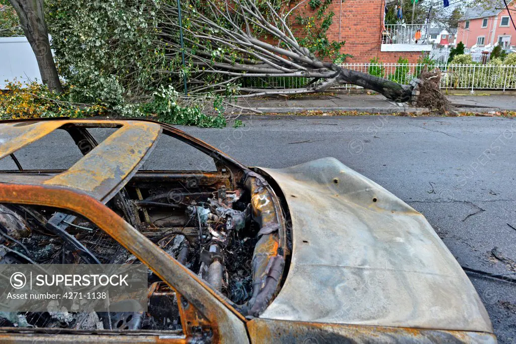 USA, New York City, Queens, Aftermath of tropical hurricane Sandy, October 30, 2012