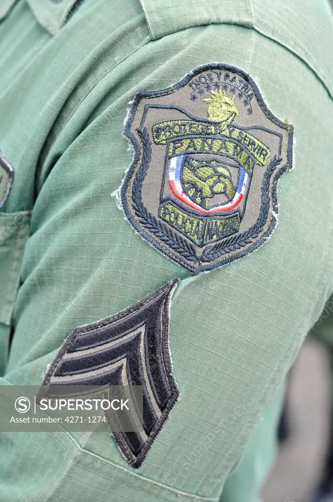 Close-up of a Panamanian policeman, Panama