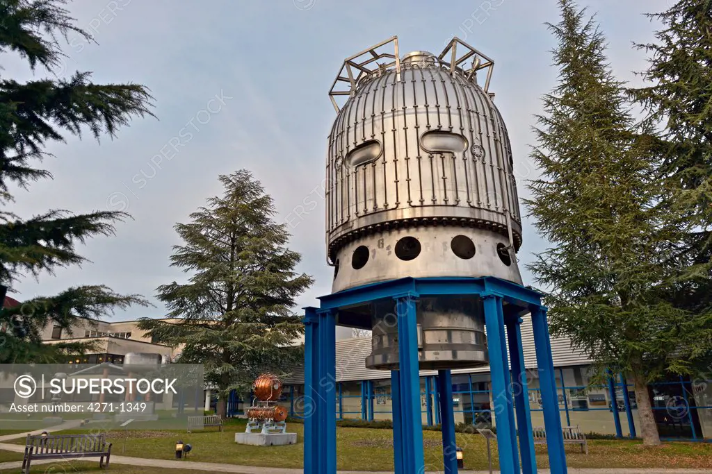 Switzerland, Geneva, Big European Bubble Chamber (BEBC) filled with 30 cubic meters of liquefied gas, CERN