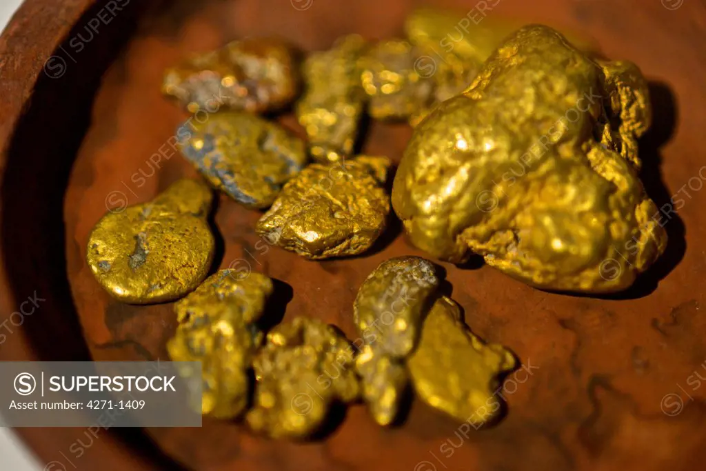 Costa Rica, San Jose, Pre-Columbian Gold Museum, Gold nuggets