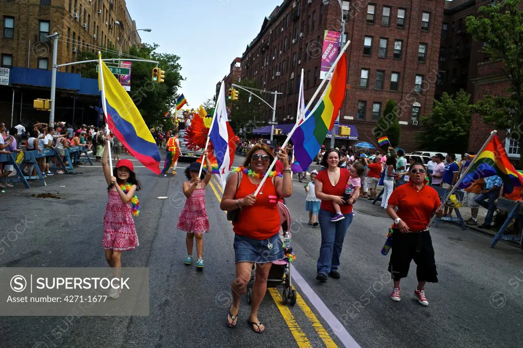 USA, New York, New York City,  Celebrating Queens Gay Pride 2013 (Jackson Heights Gay Pride 2013)