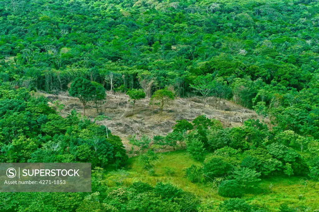 Deforestation. Aerial views of the Municipality of Nueva Guinea, within the Southern Autonomous Region on the Atlantic coast of Nicaragua.