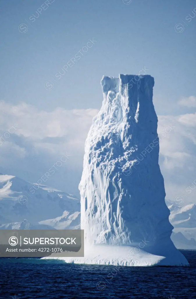 Antarctica, Gerlache Strait. Columnar iceburg.