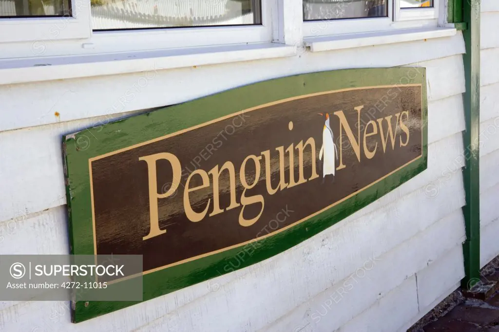 The offices of the islands newspaper, 'The Penguin News' in Port Stanley