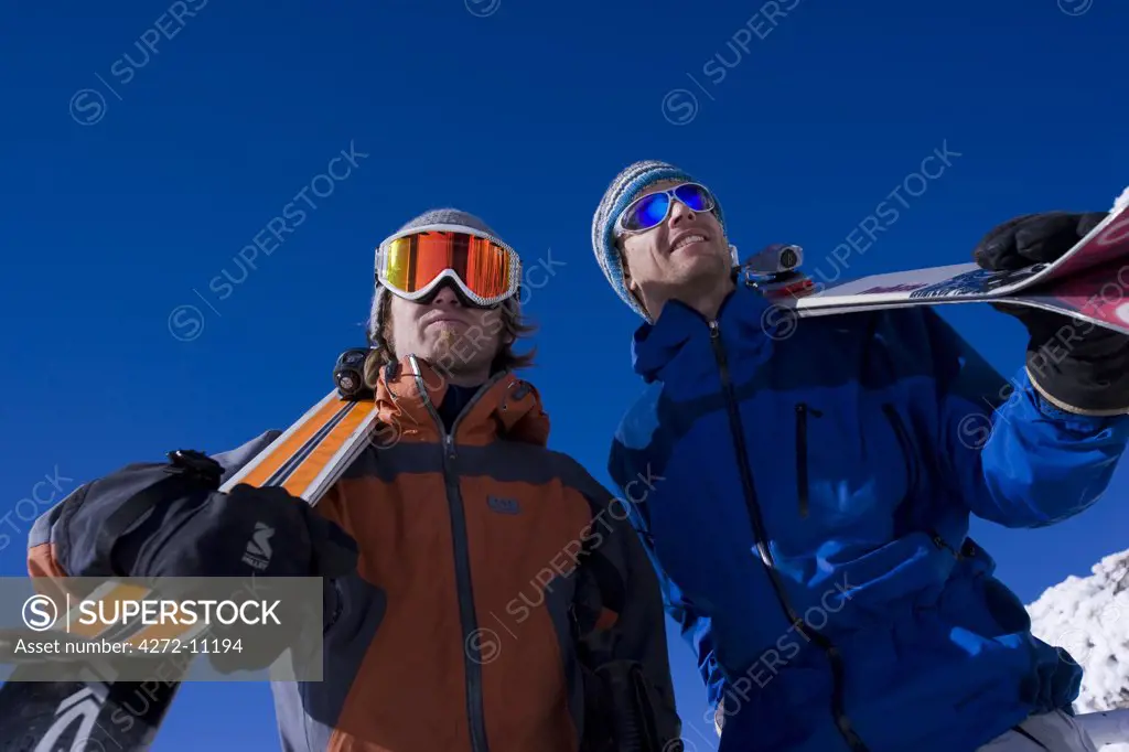 Skiers on the Argentiere Glacier, Chamonix, France (MR)