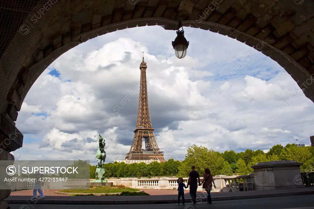 View of Eiffel Tower, Paris, France