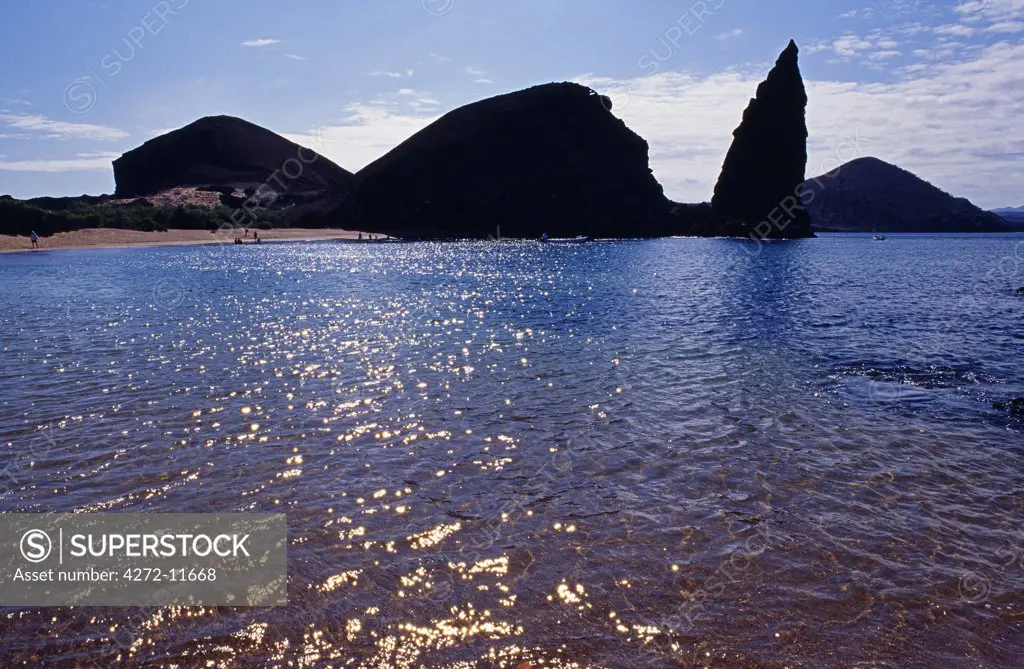 Bartolome Island lies off the eastern shore of Santiago, opposite Sullivan bay. Pinnacle rock on Bartolome is one of the best known landmarks in the archipelago.