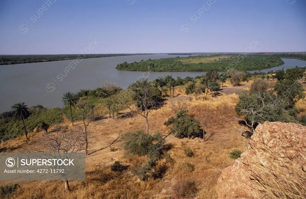 One of the few hills beside the Gambia River affords a magnificent view of its wild hinterland.