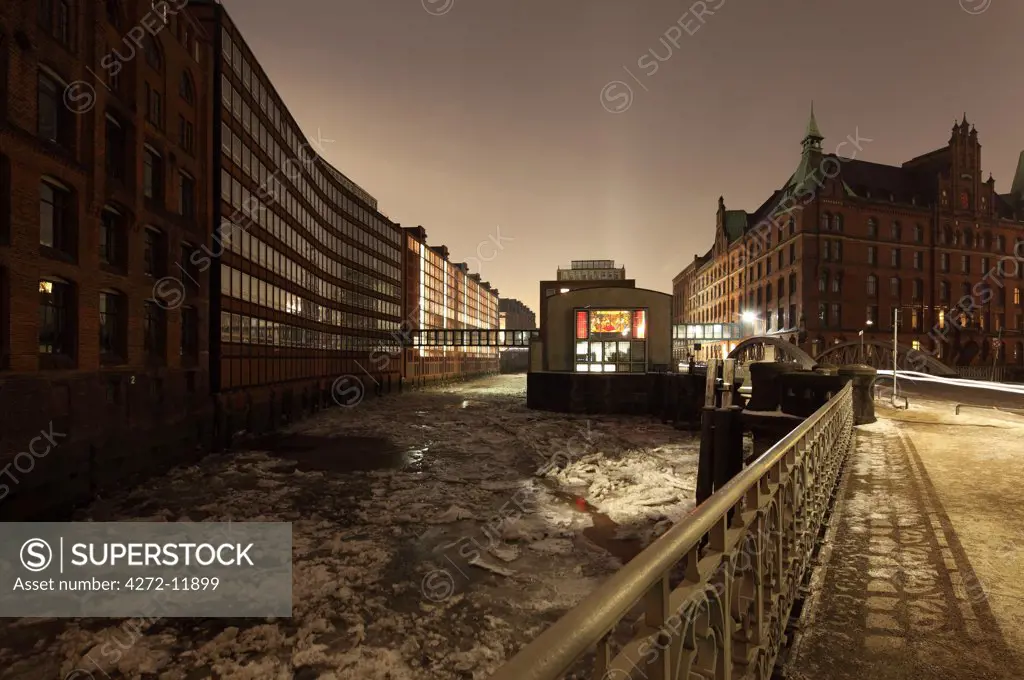The old Speicherstadt in the centre of Hamburg, Germany