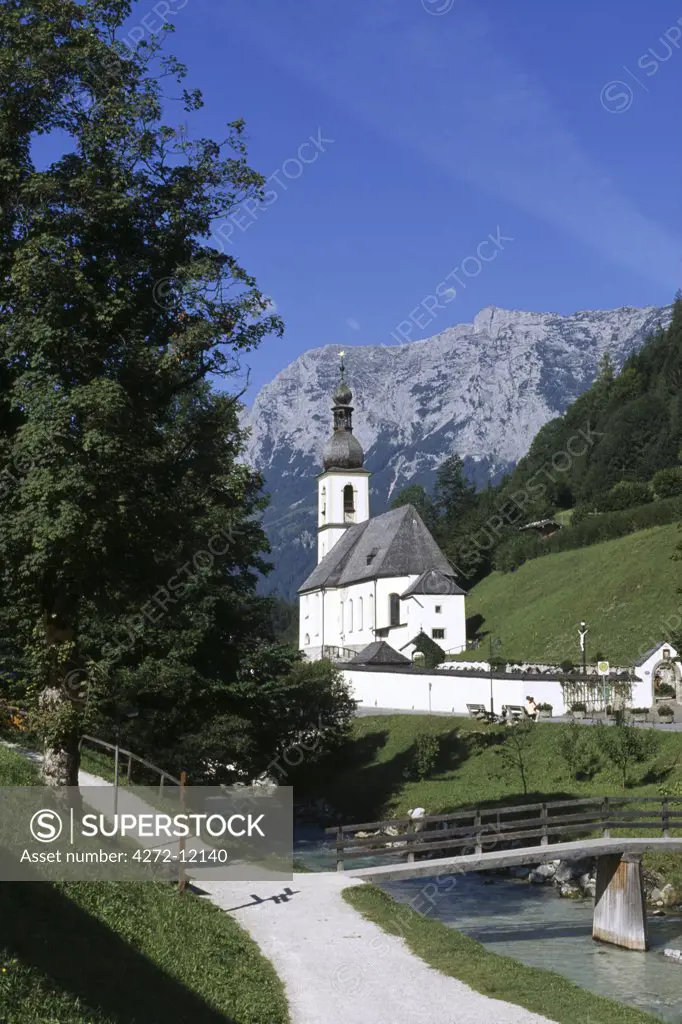 St. Fabian & Sebastian Church, Ramsau, Berchtesgadener Land, Bavaria, Germany