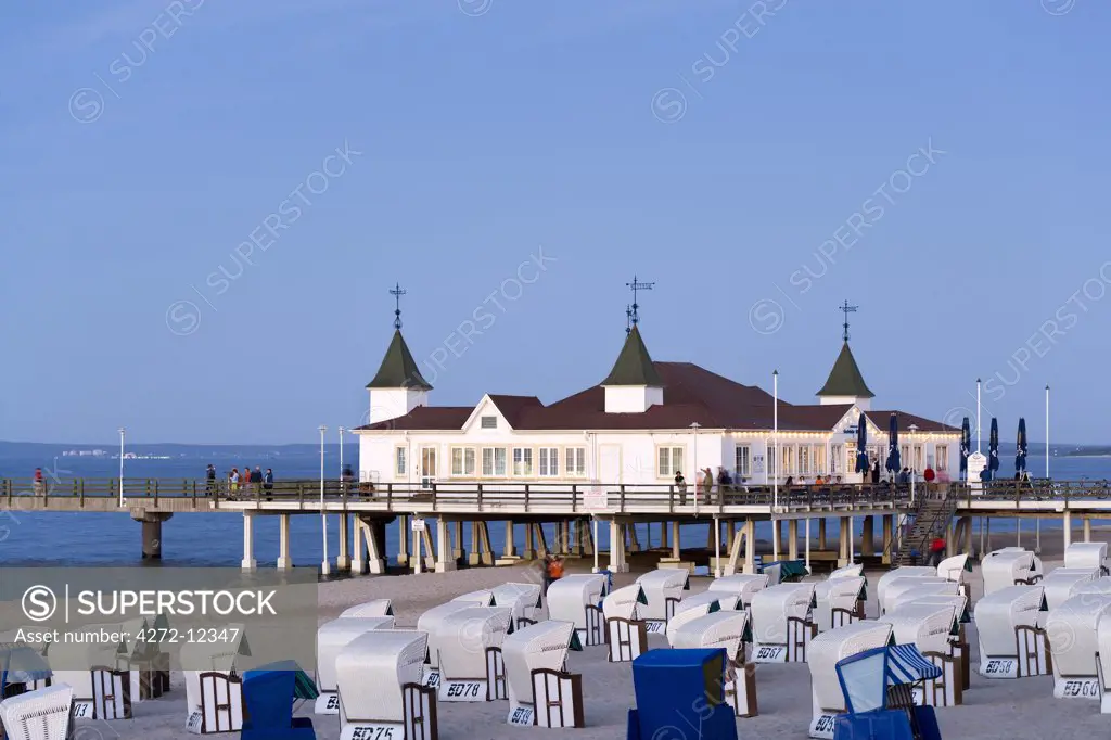 Pier, Ahlbeck, Usedom Island, Mecklenburg-Western Pomerania, Germany