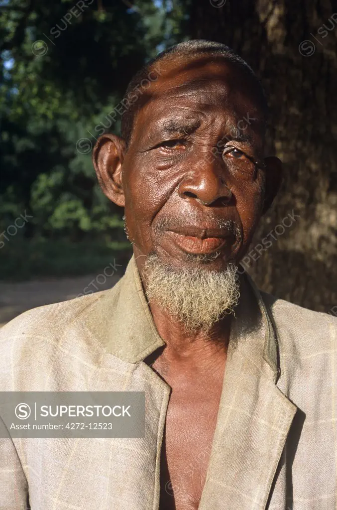 Ghana, Volta Region, Tafi Atome. Old man from Ewe tribe.