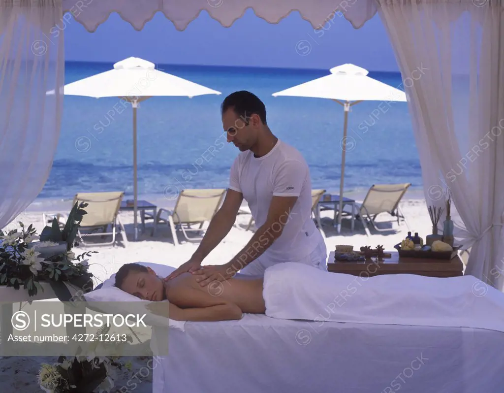 Massage on the beach, Bousolos Beach