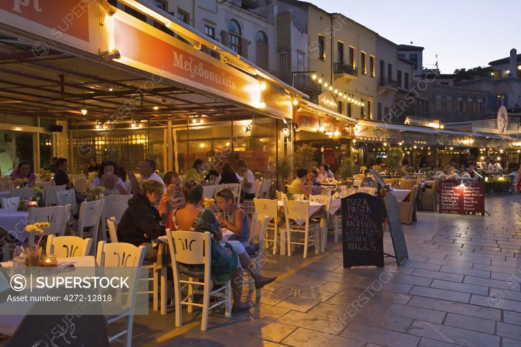 Taverns in the Old Town of Chania, Crete, Greece