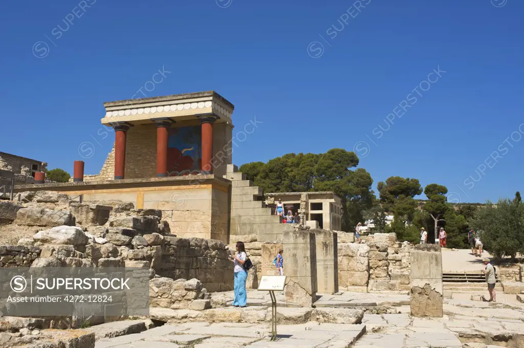 Archaeological excavation site, Minoan Palace, Heraklion, Crete, Greece