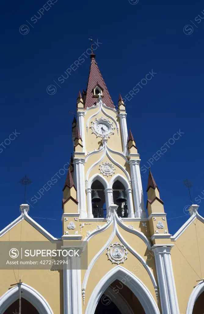 Facade of San Marcus church in Antigua, created a World Heritage City in 1979.