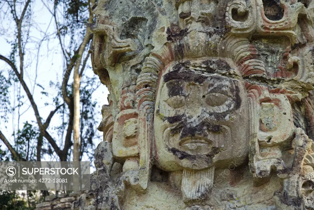 Honduras, Copan, Maya Ruins of Copan, a UNESCO World Heritage Site. It is the site of a major Maya kingdom of the Classic era, known for producing a remarkable series of portrait stelae, some of the finest surviving art of ancient Mesoamerica.