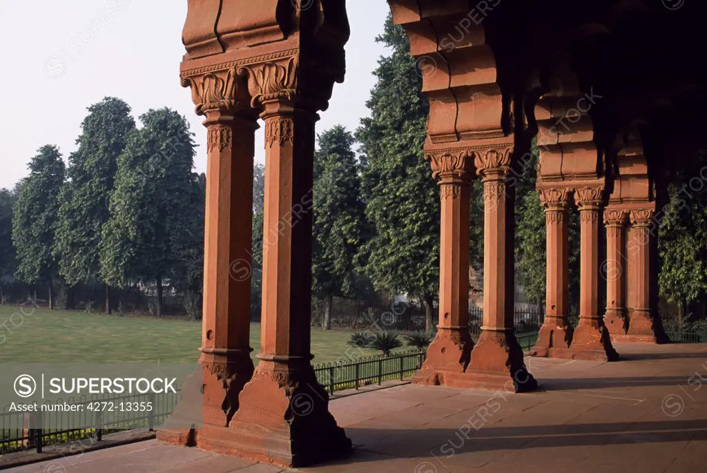 Colonnades of the Diwan-i-Am (Hall of Public Audiences) of The Red Fort