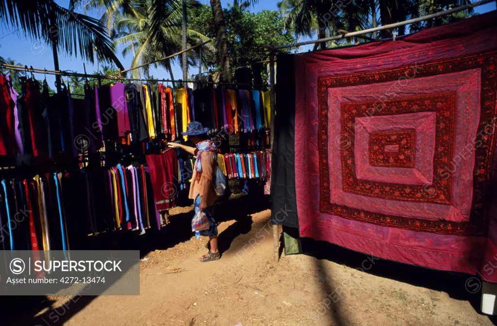 The weekly Anjuna market is one of Goa's most popular for young travellers