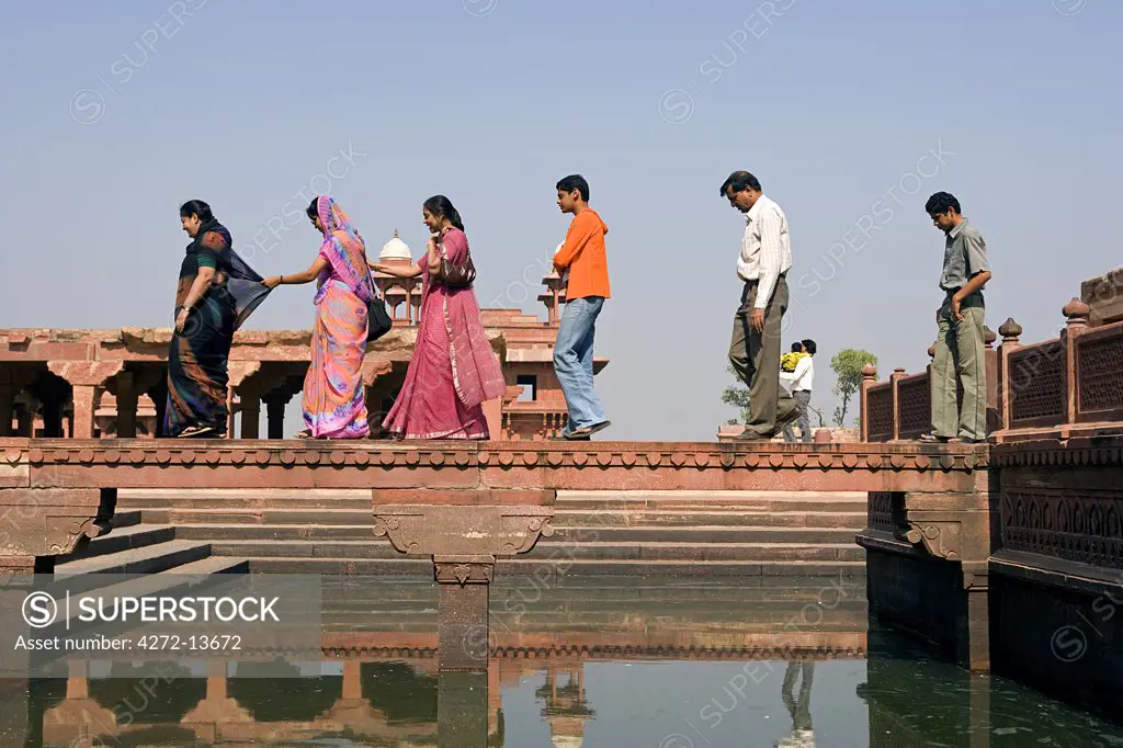 Anup Talao also called the The Peerless Pool or Kapur Talao. Fatehpur Sikri, Uttar Pradesh, Agra District. India
