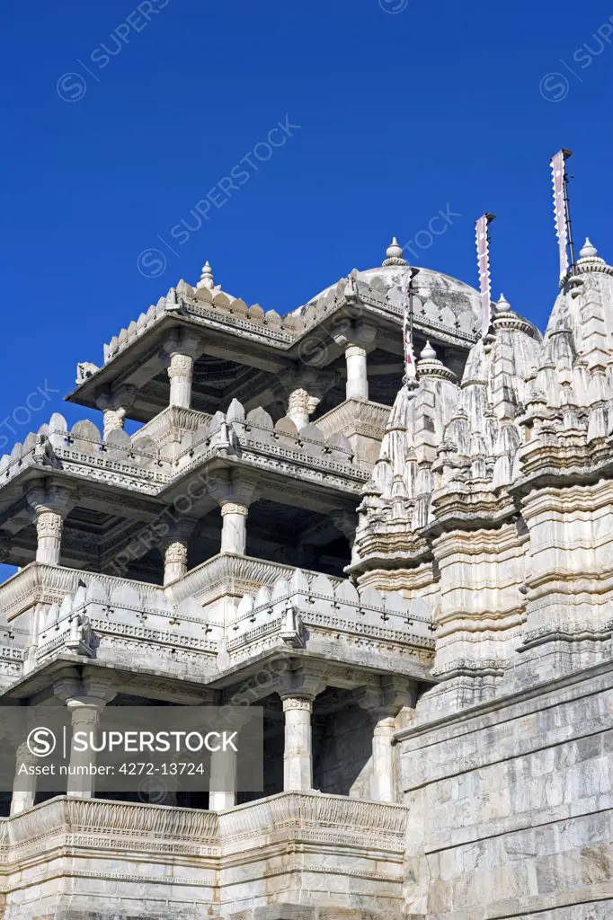 15th Century entrance to Ranakpur Jain Temple dedicated to Adinatha, Udaipur, Rajasthan, India