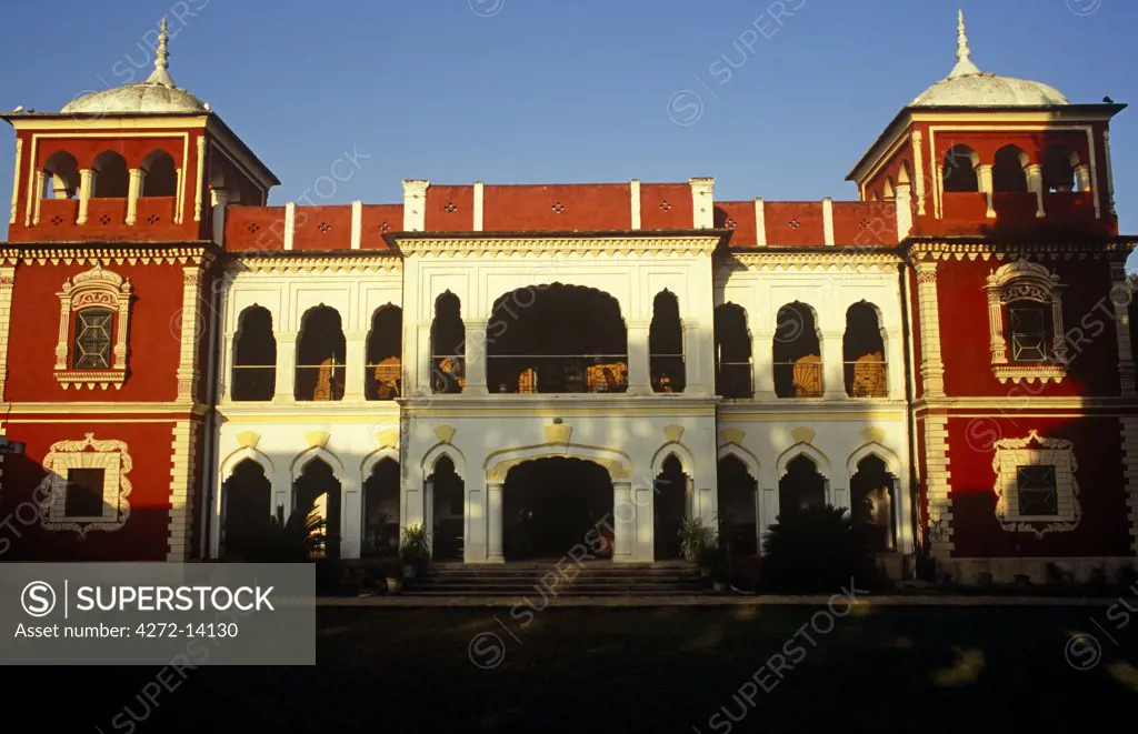 India, Himachal Pradesh, Kangra Valley, Pragpur. The Judge's Court Hotel occupies an Indo-European building built 1918 for a local judge.