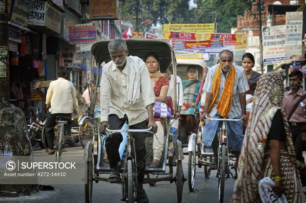 Rickshaws in Varanasi, India