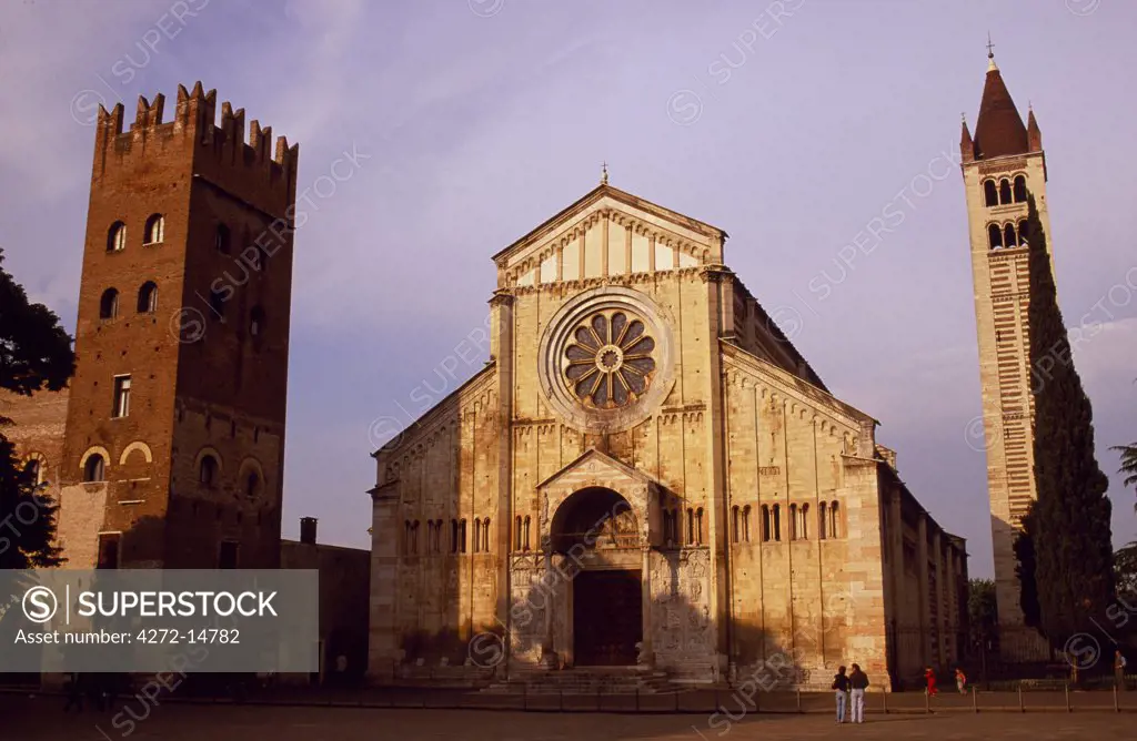 Basilica di San Zeno Maggiore one of the most significant Romanesque churches in northern Italy.