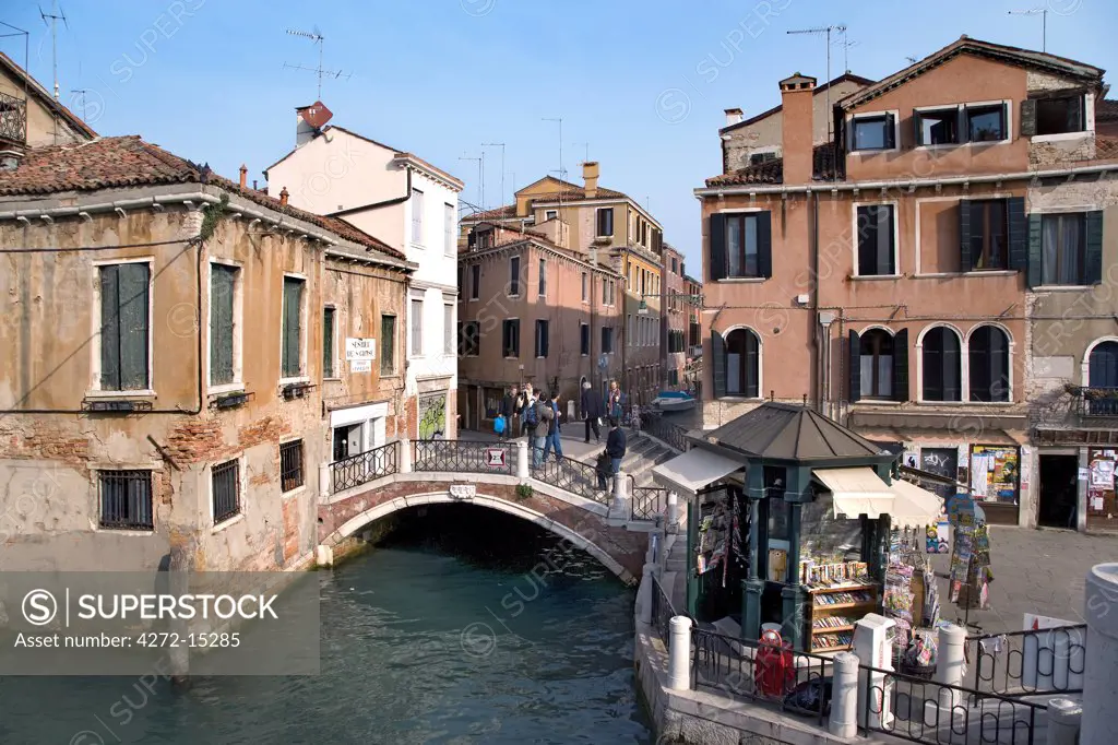 Canal at Campo San Pantalon, Venice, Veneto, Italy