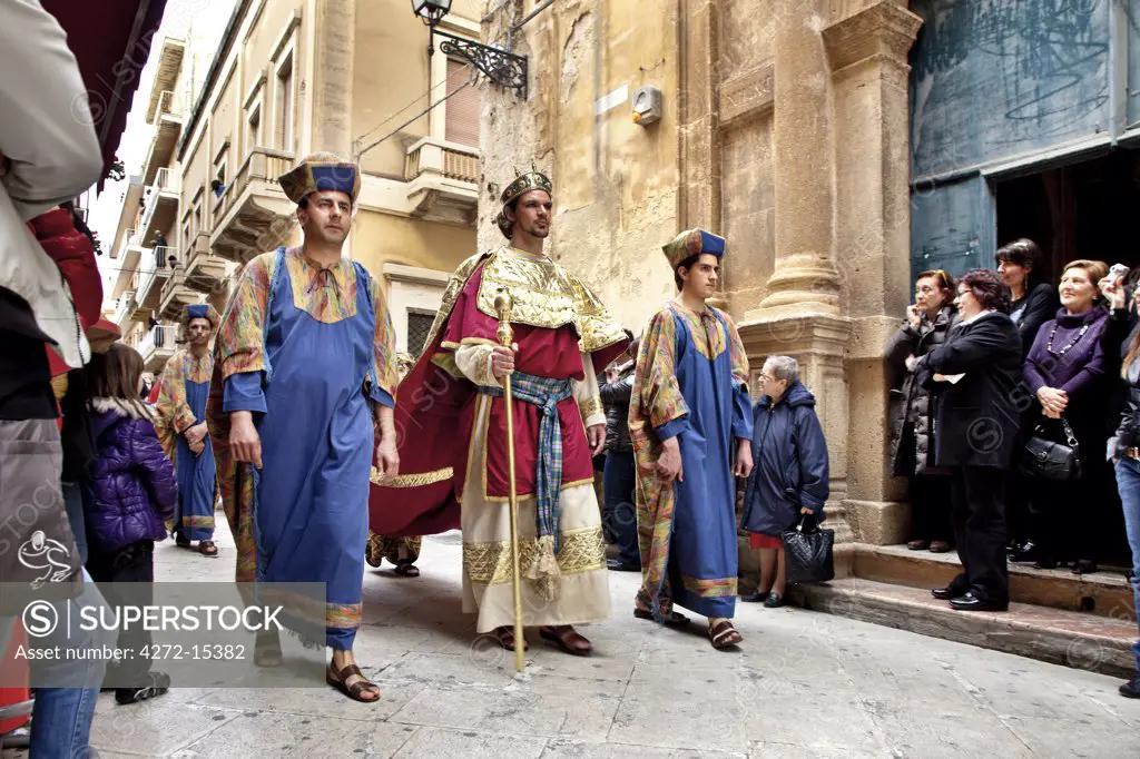 Holy Thursday procession, Processione del Giovedi Santo, Marsala, Sicily, Italy