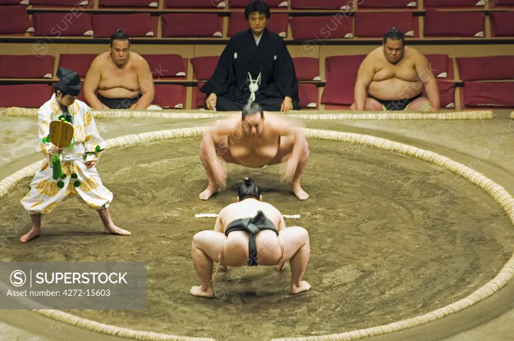 Grand Taikai Sumo Wrestling Tournament sumo wrestlers competing.