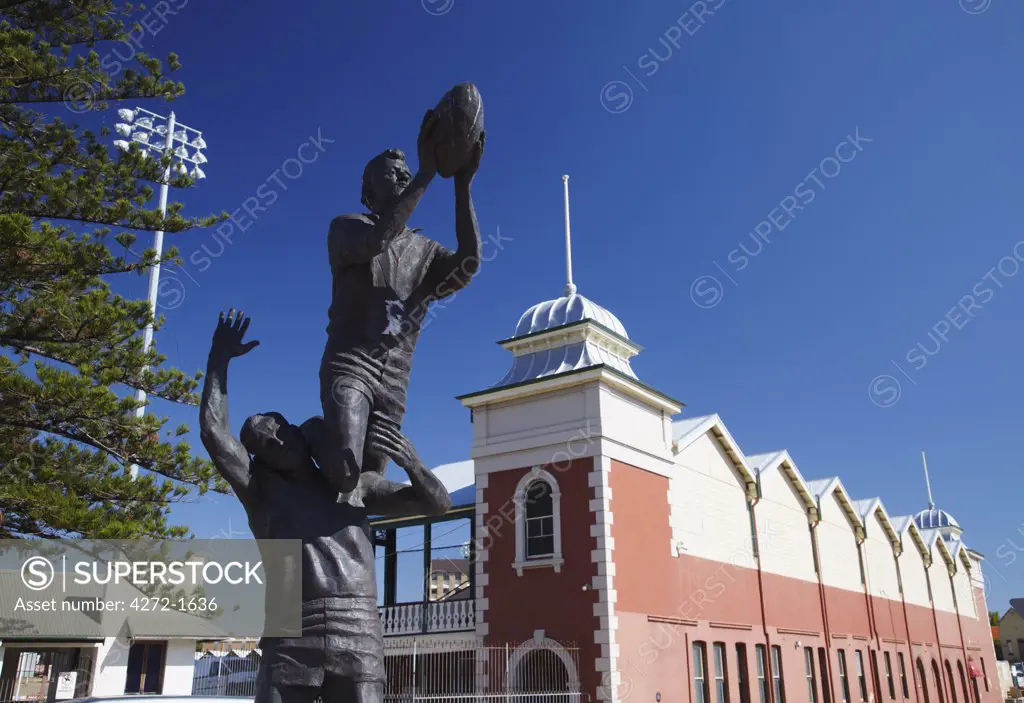 Statue outside Fremantle Oval, Fremantle, Western Australia, Australia