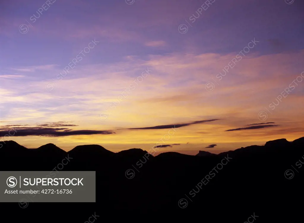 Sunrise over the Ndoto Mountains of northern Samburu District.