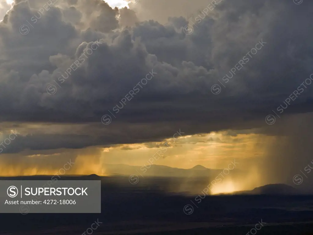 Rainstorms on the large open plains between the Chyulu Hills and the Taita Hills.
