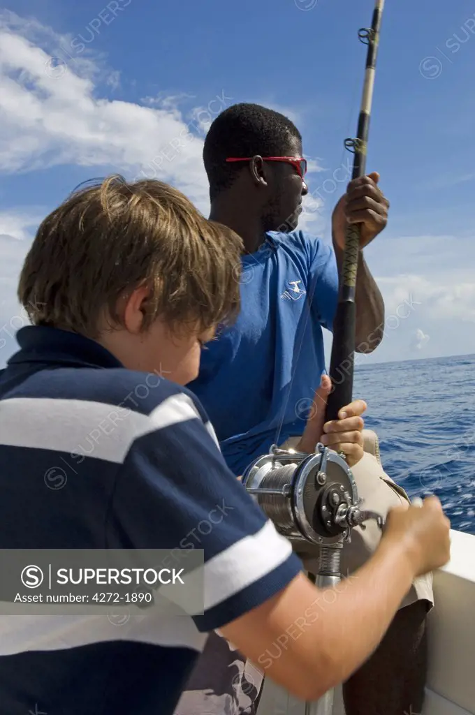 Sea fishing off Little Whale Cay