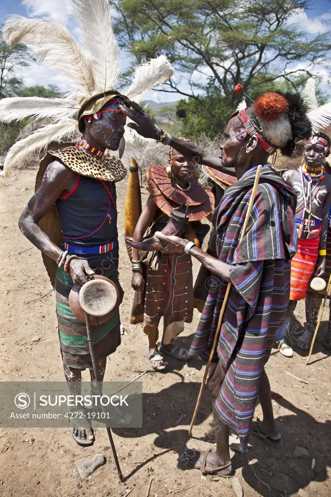 The Pokot have a small ceremony called Koyogho when a man pays his in-laws the balance of the agreed dowry for his wife.  This may take place many years after he marries her. At the conclusion of the ritual, his father-in-law blesses him.