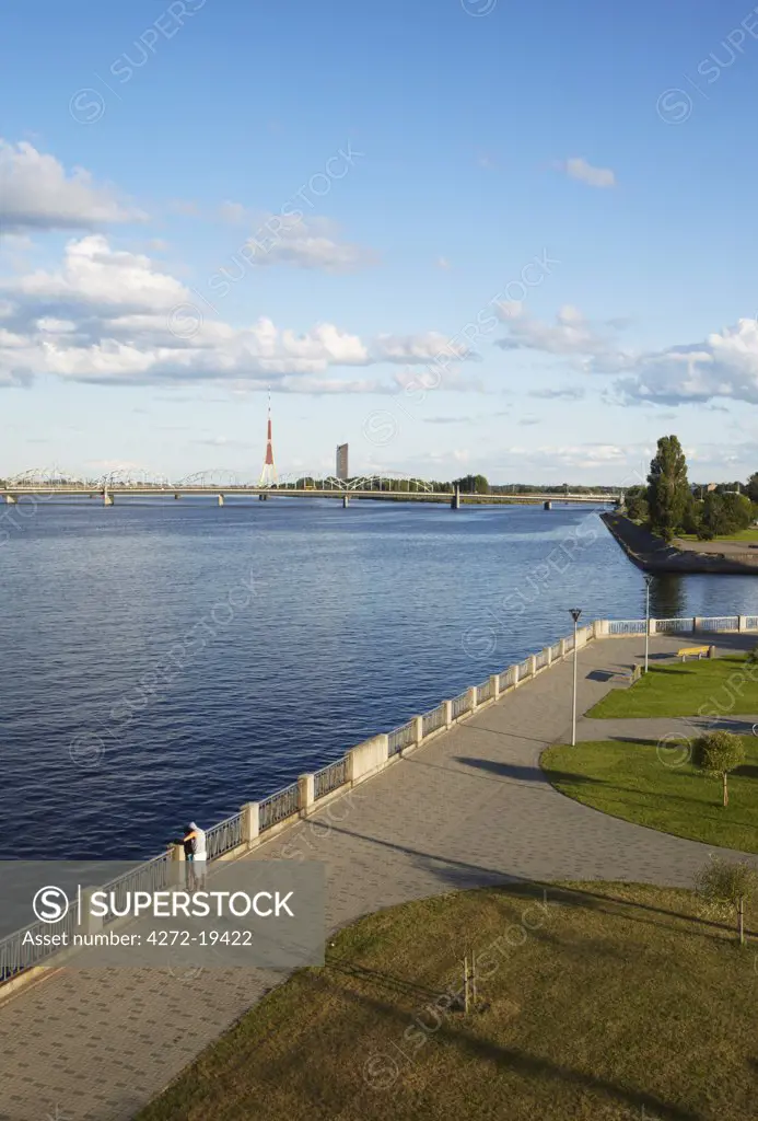 View of Daugava River, Riga, Latvia